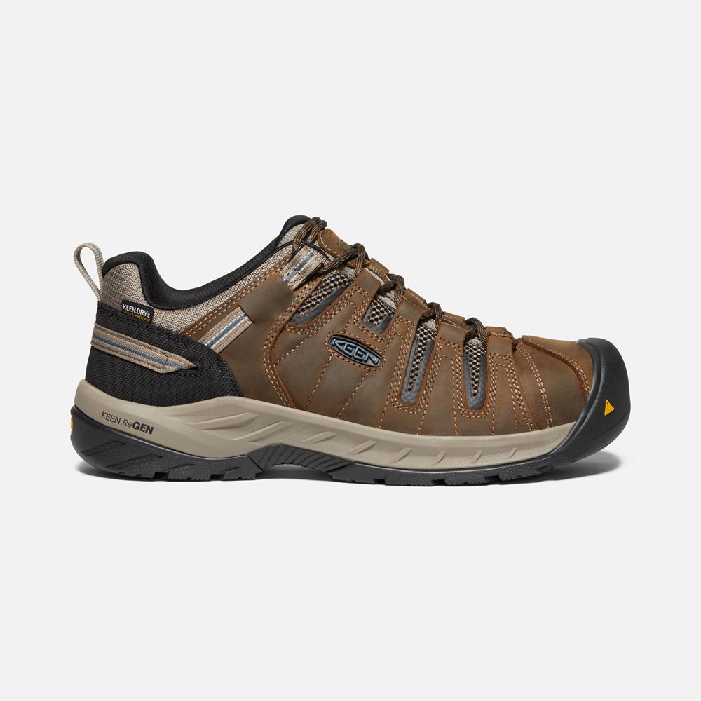 Keen Werkschoenen Heren Bruin - Flint Ii Waterproof (Steel Toe) - 64289-QFCY